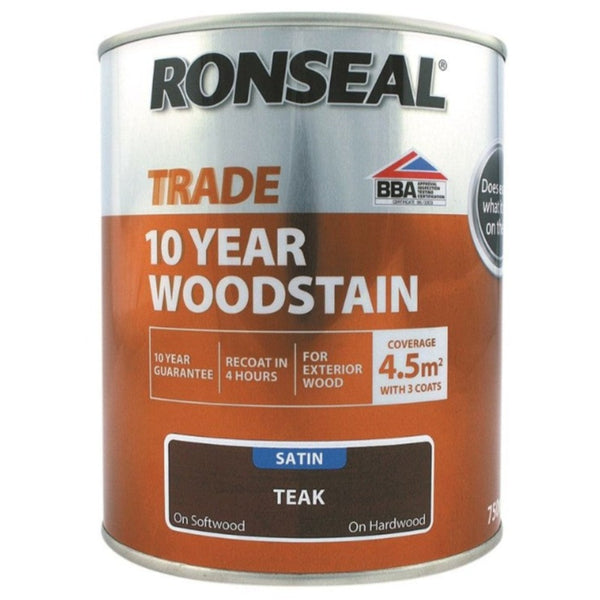 Ronseal Trade 10 Year Woodstain Teak 750ml