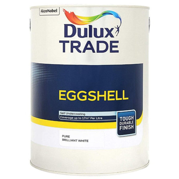 Dulux Trade Eggshell Pure Brilliant White 5ltr