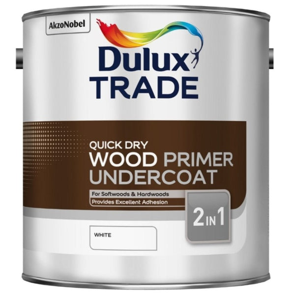 Dulux Trade Quick Drying Wood Primer Undercoat White 2.5ltr