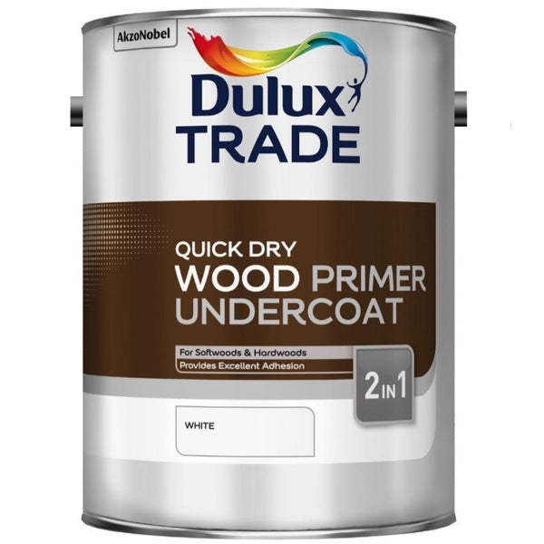 Dulux Trade Quick Drying Wood Primer Undercoat White 5ltr