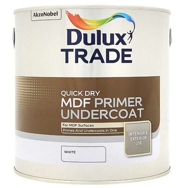 Dulux Trade Quick Drying MDF Primer Undercoat White 2.5ltr