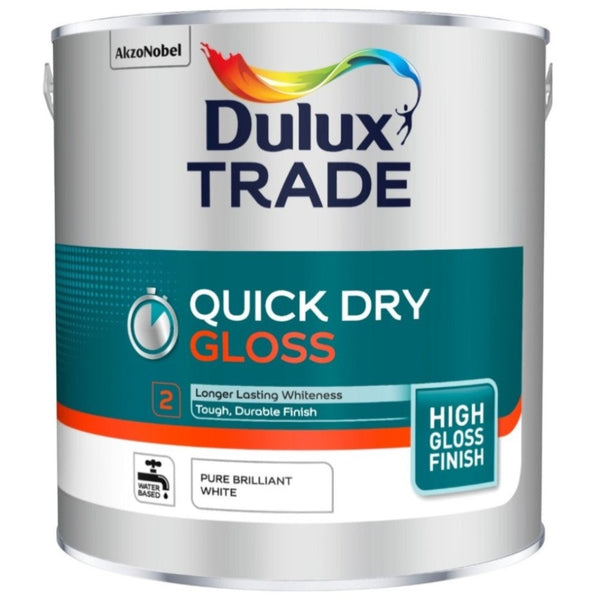 Dulux Trade Quick Dry Gloss Pure Brilliant White 2.5ltr