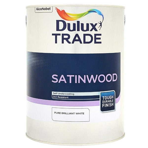 Dulux Trade Satinwood Pure Brilliant White 5ltr