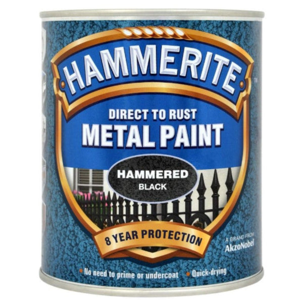 Hammerite Metal Paint Hammered Black 750ml