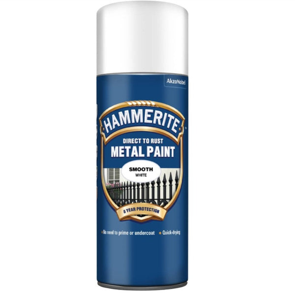 Hammerite Metal Paint Aerosol Smooth White 400ml