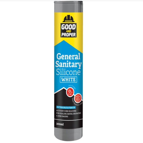 Good And Proper General Sanitary Silicone 300ml White