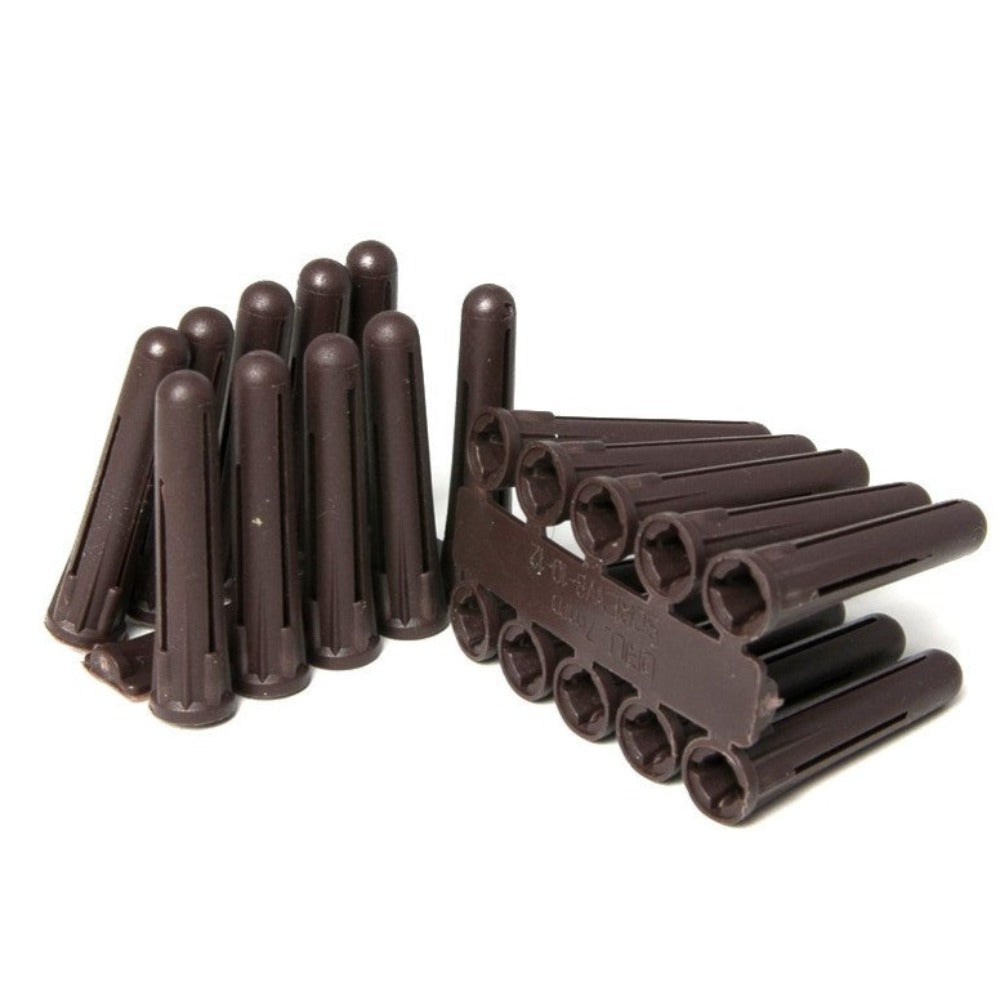 Nylon Brown Wall Plugs 100pk