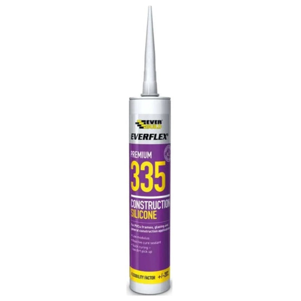 Everbuild 335 Construction Silicone Clear 295ml