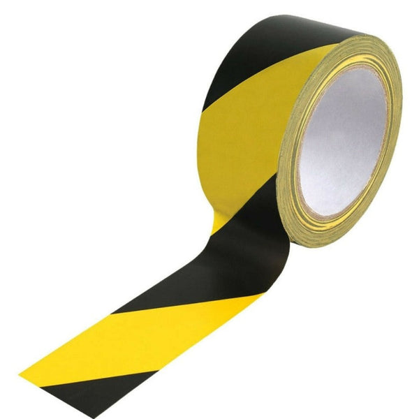 Self Adhesive Yellow / Black Hazard Tape 50mm x 33m
