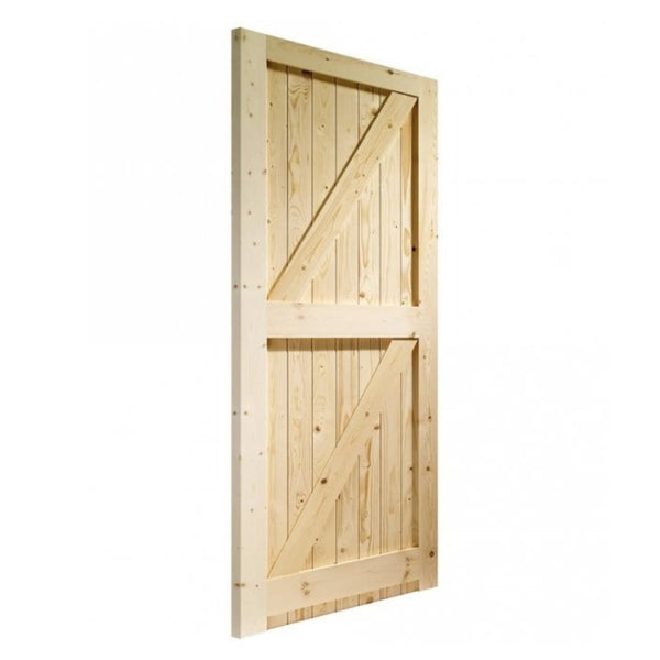 External Pine Framed, Ledged & Braced Door