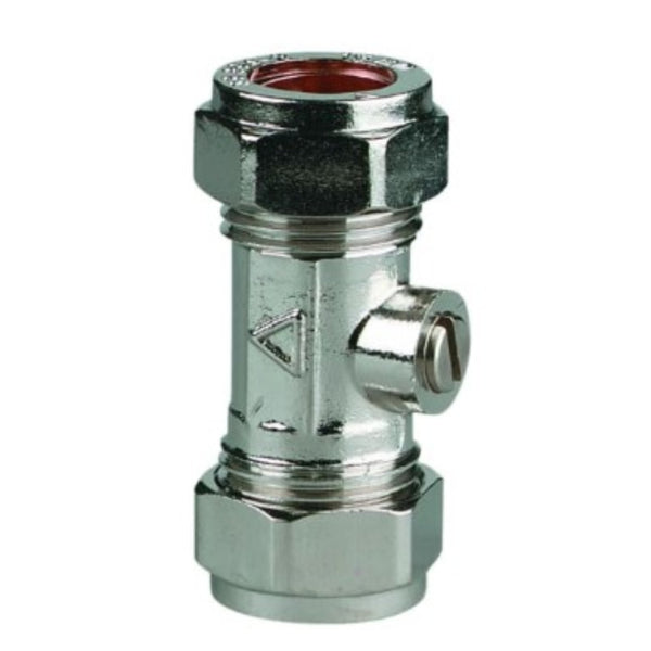 Compression Isolating Valve Chrome Plated
