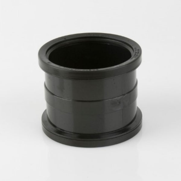 110mm Double Socket Soil Coupler Black