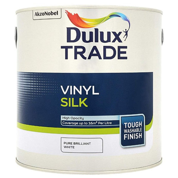 Dulux Trade Vinyl Silk Pure Brilliant White 2.5ltr