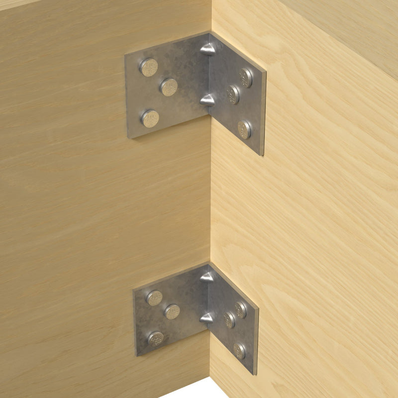 Galvanised Light Reinforced Angle Bracket 60mm x 60mm