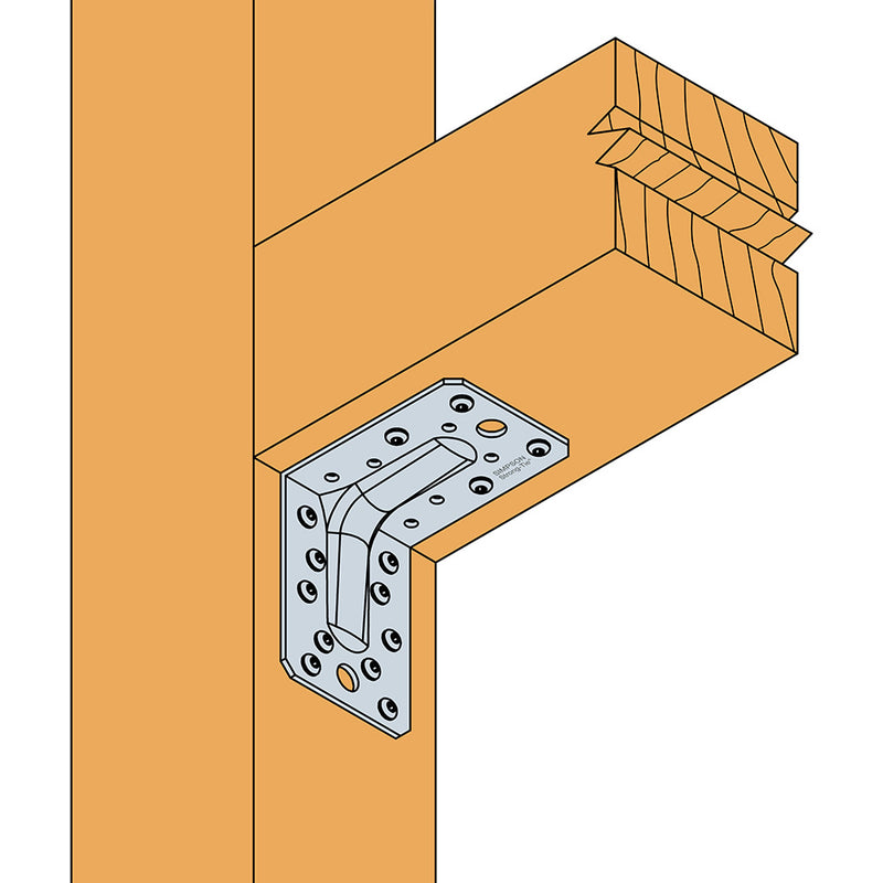 Galvanised Reinforced Angle Bracket 90mm x 90mm