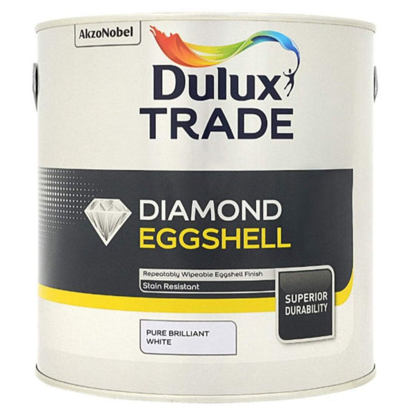 Dulux Trade Diamond Eggshell Pure Brilliant White 2.5ltr