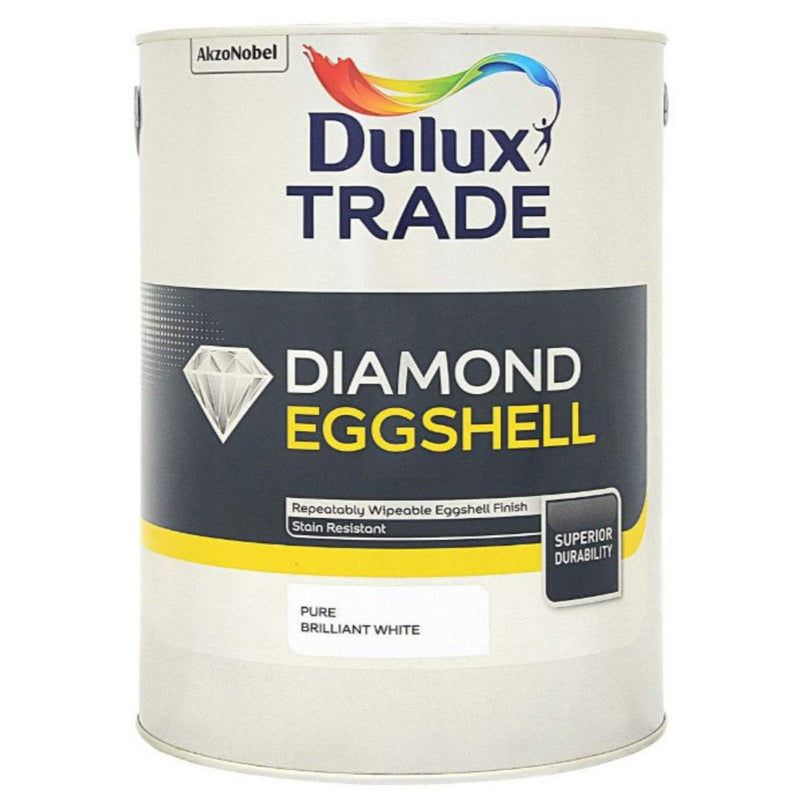Dulux Trade Diamond Eggshell Pure Brilliant White 5ltr