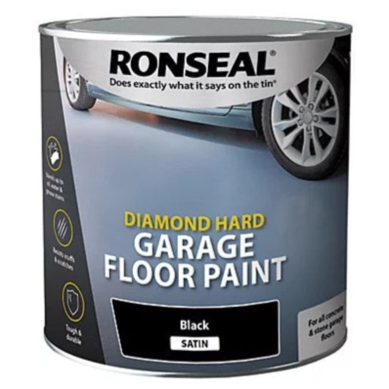 Ronseal Diamond Hard Garage Floor Paint Black 2.5ltr