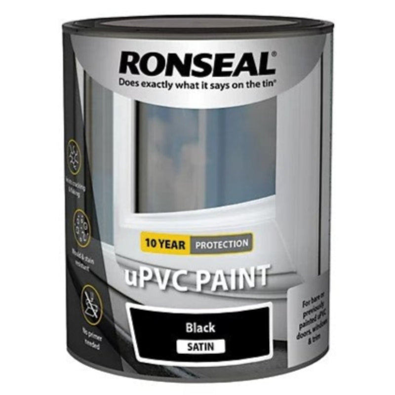 Ronseal UPVC Paint Black 750ml