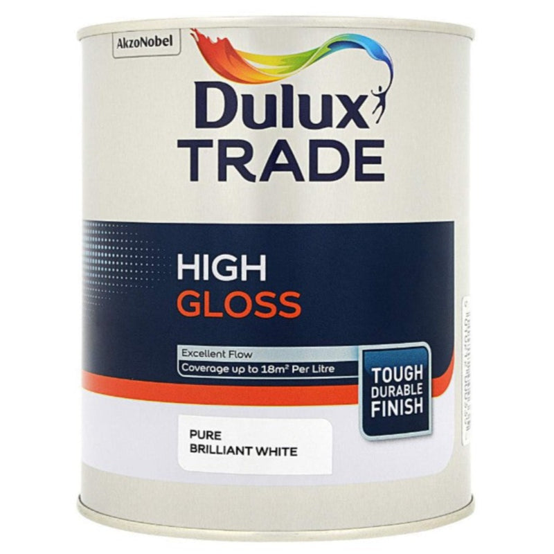 Dulux Trade High Gloss Pure Brilliant White 1ltr