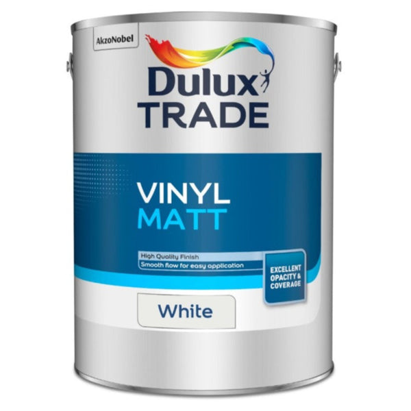 Dulux Trade Vinyl Matt White 5ltr