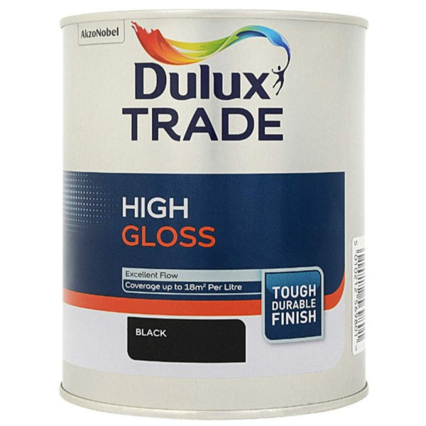 Dulux Trade High Gloss Black 1ltr