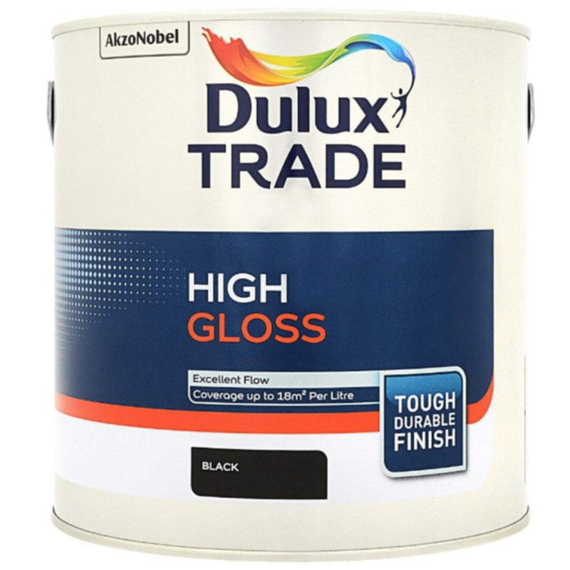 Dulux Trade High Gloss Black 2.5ltr