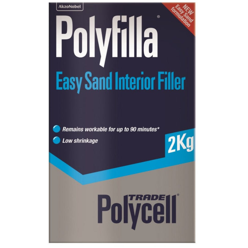 Polycell Polyfilla Easy Sand Interior Filler Powder 2kg