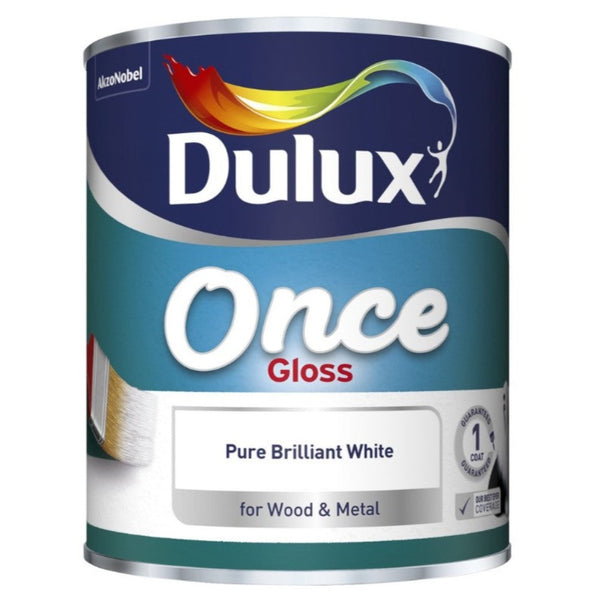 Dulux Once Gloss Pure Brilliant White 750ml