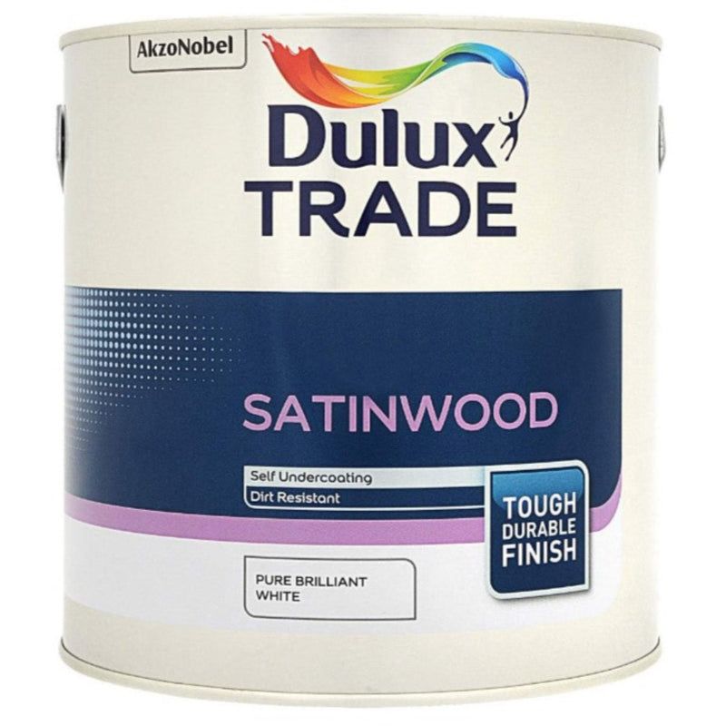 Dulux Trade Satinwood Pure Brilliant White 2.5ltr