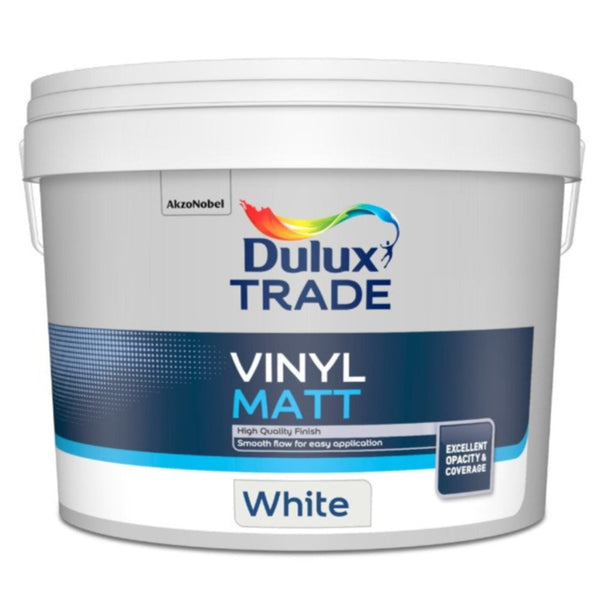 Dulux Trade Vinyl Matt White 10ltr