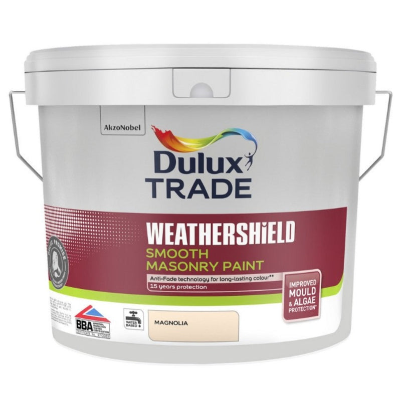 Dulux Trade Weathershield Smooth Masonry Magnolia 10ltr