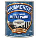 Hammerite Metal Paint Hammered White 750ml