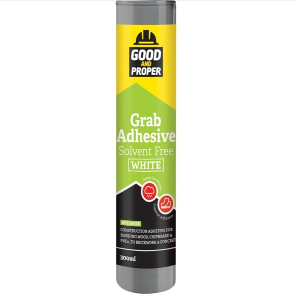 Good And Proper Solvent Free Grab Adhesive 300ml White
