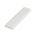 Plastic White D Section Moulding 5m x 25mm