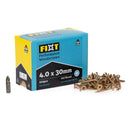 FIXT Performance Woodscrews 4.0 x 30mm Box of 200