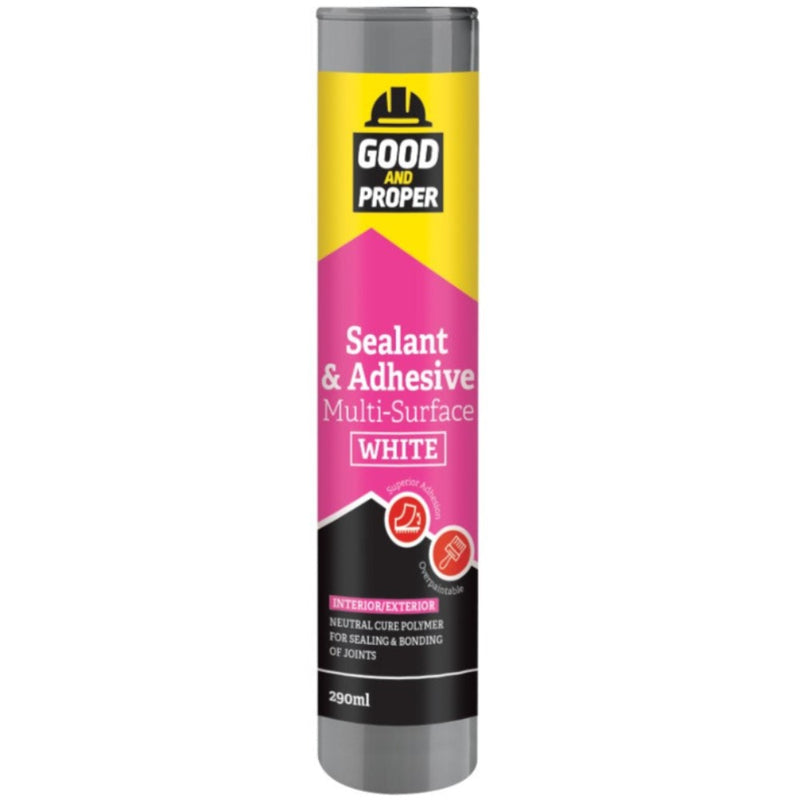 Good And Proper Sealant & Adhesive 290ml White