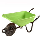 Wheelbarrow 90L Lime Plastic Body With Pneumatic Wheel