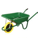 Wheelbarrow 90L Green With Puncture Proof Wheel