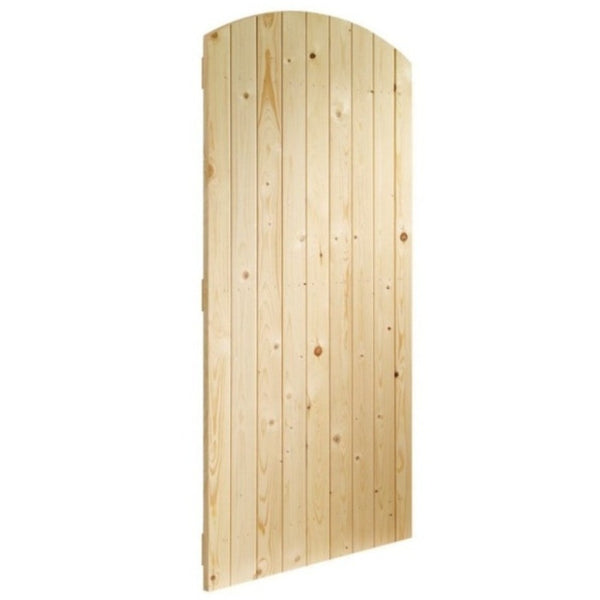 External Pine Ledged & Braced Arched Top Door / Gate