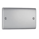 Brushed Steel Double Blanking Plate