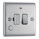 Brushed Steel Single Switched Fuse Spur