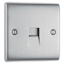 Brushed Steel Telephone Master Socket