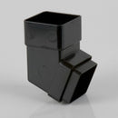 Brett Martin Downpipe 65mm Square 112.5 Degree Offset Bend Black