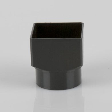 Brett Martin Downpipe 65mm Square To Round Connector Black