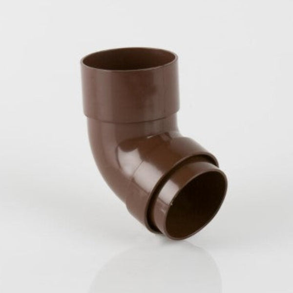 Brett Martin Downpipe 68mm Round 112.5 Degree Offset Bend Brown