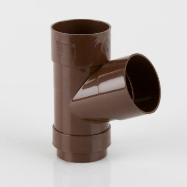 Brett Martin Downpipe 68mm Round 112.5 Degree Branch Brown