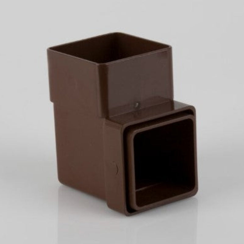 Brett Martin Downpipe 65mm Square 92.5 Degree Bend Brown