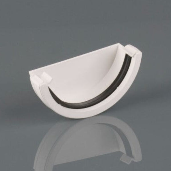 Brett Martin Gutter 112mm Roundstyle External Stopend White