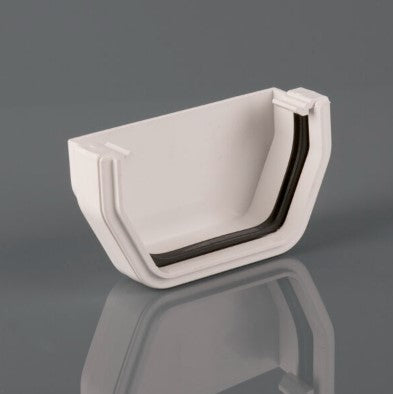 Brett Martin Gutter 114mm Squarestyle External Stopend White